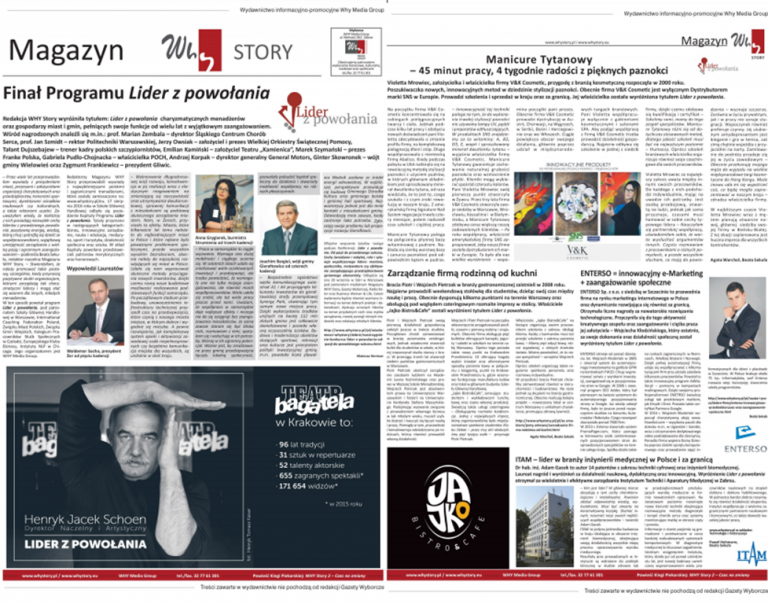 WhyStory w Gazecie Wyborczej wydanie pierwsze – Wrzesień 2016