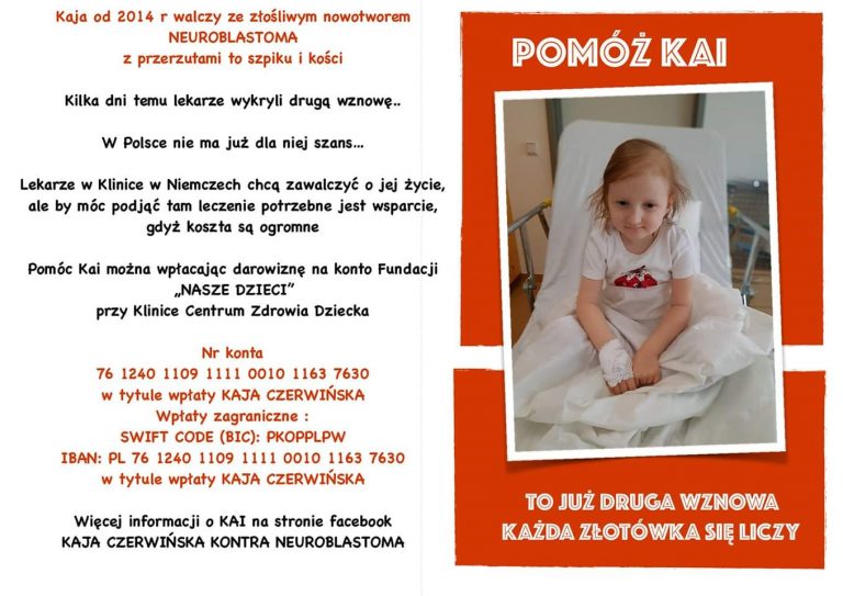 POMÓŻ KAI W WALCE Z NOWOTWOREM