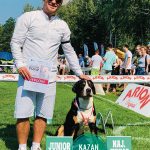 Na wystawie ze swoim Championem i dogoterapeuta