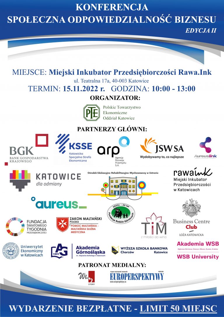 Konferencja „Społeczna Odpowiedzialność Biznesu – Edycja II” w Katowicach