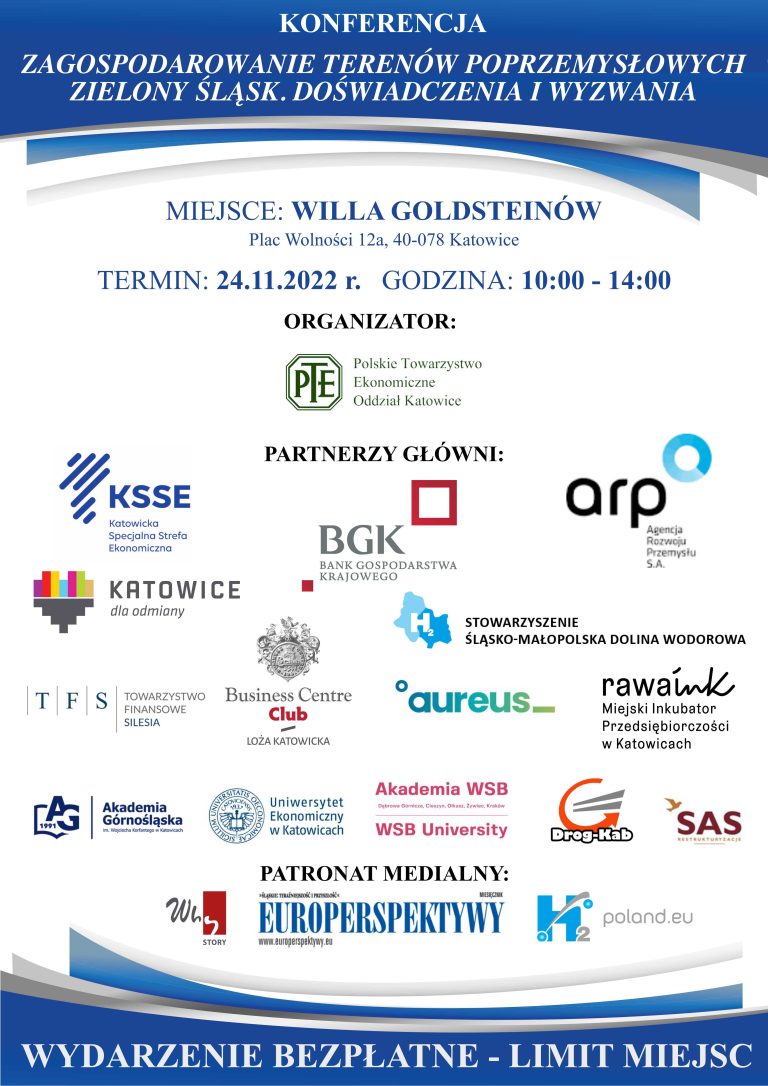 Konferencja „Zagospodarowanie terenów poprzemysłowych. Zielony Śląsk. Doświadczenia i wyzwania” w Katowicach